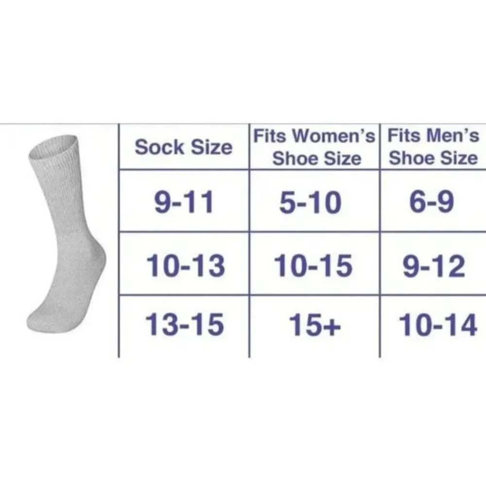 Bundle of 3 pairs of diabetic socks, Black, Size 9-12 (10-13 in women's sizes)